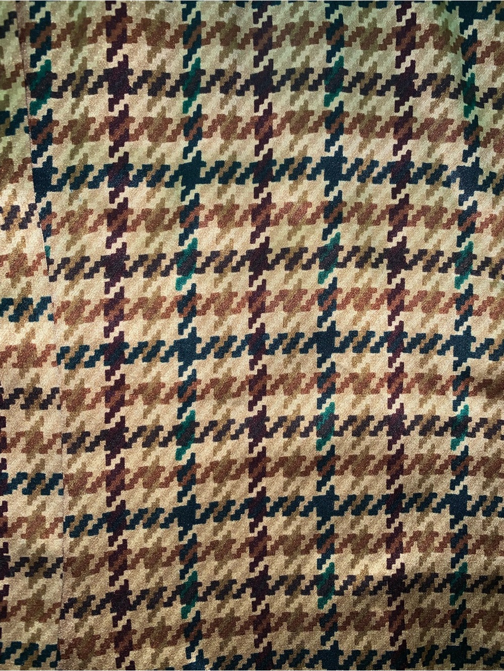 s i l k :: Vintage 100% Silk Bow Neck Tie Houndstooth Blouse - Picture 11 of 11